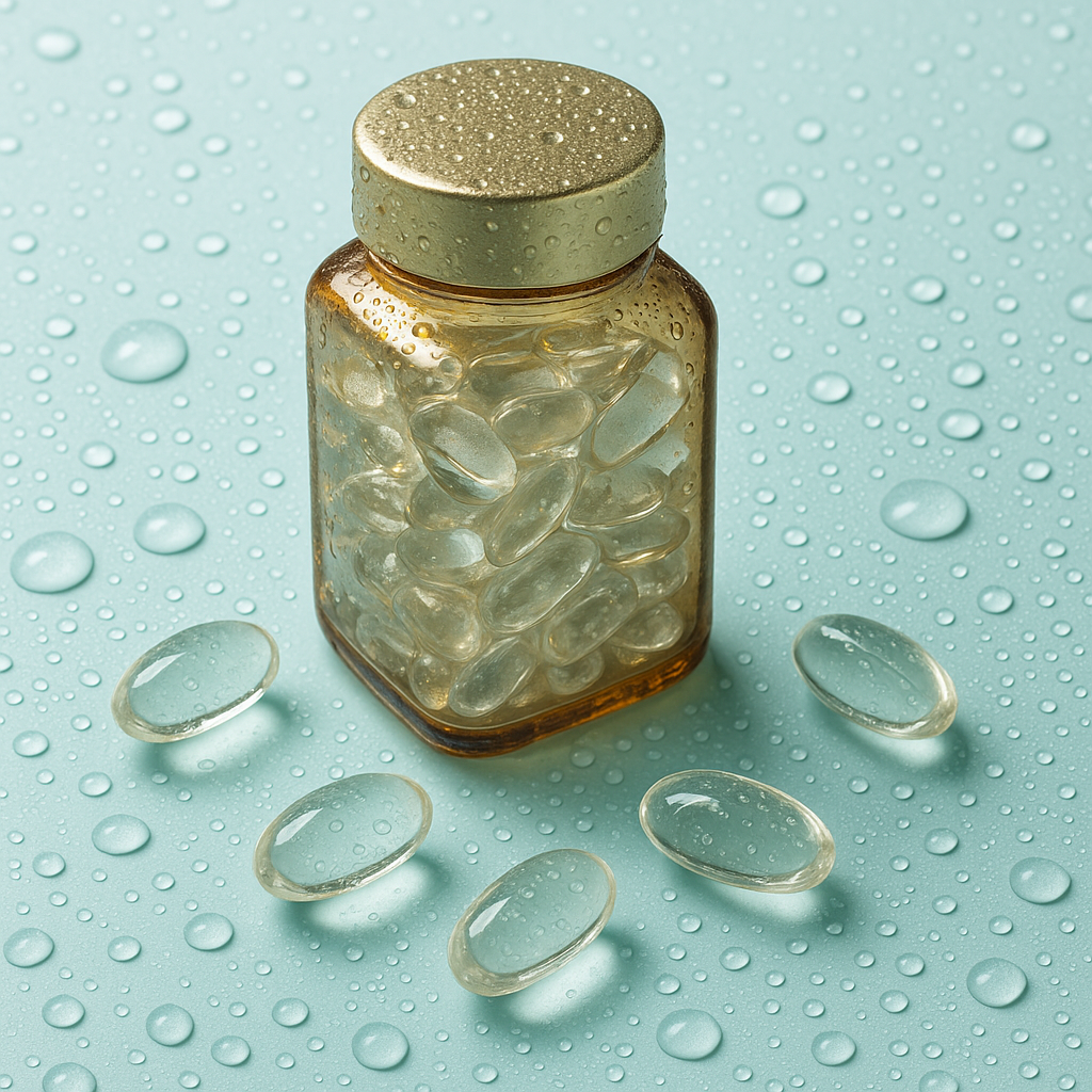 Assorted Hyaluronic Acid skincare products enhancing skin moisture
