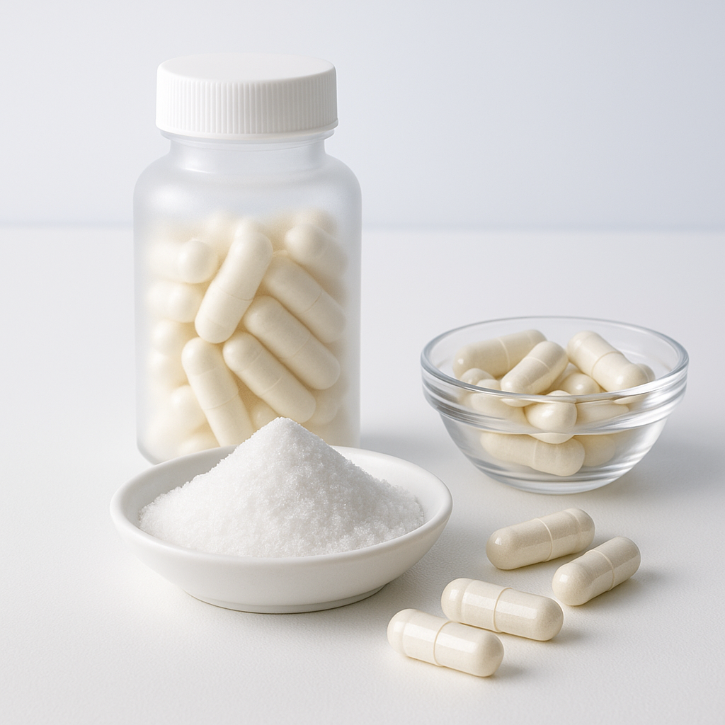 MSM supplements displayed with focus on joint health and skin benefits