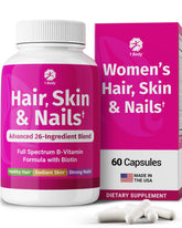 1 Body Advanced Hair Skin and Nails Vitamins front view