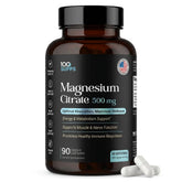 100 Supps Magnesium Citrate 500mg supplement front view