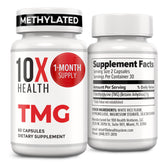 10X Health System TMG Supplement front view with packaging