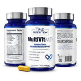 1MD Nutrition MultiVitMD multivitamins front view with capsule bottle
