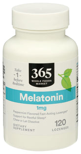 365 by Whole Foods Market Melatonin Lozenges 1mg front view