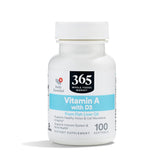 365 by Whole Foods Market Vitamin A and D Softgels front view