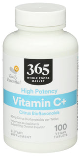 365 by Whole Foods Market Vitamin C Complex 100 tablets front view