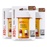 Addall Focus + Mushrooms Memory Supplement front view packaging