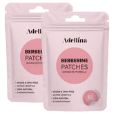Adellina Herbal Supplement Patches front view with botanical design