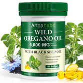AEBEFBAW Oregano Oil Softgels 6000mg front view