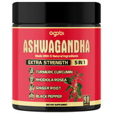 agobi Ashwagandha Capsules bottle front view with 90 capsules