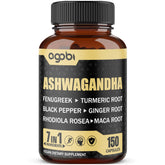 agobi Ashwagandha Herbal Supplement 150 vegan capsules front view