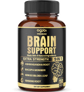 agobi Ginkgo Biloba and Ashwagandha Supplement front view with 150 capsules