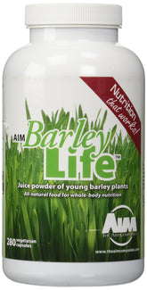 AIM International BarleyLife Capsules 280 vegetarian capsules front view