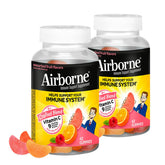 Airborne daily wellness Support Gummies front view with assorted fruit flavours