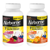 Airborne Vitamin C chewable tablets front view with packaging