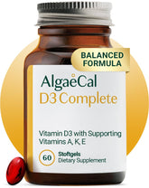 ALGAECAL D3 Complete Vitamin D3 & K2 softgel bottle front view