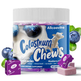 Allcoovita Colostrum Chews Blueberry flavour front view