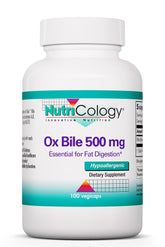 Allergy Research Group NutriCology Ox Bile 500 mg Capsules front view