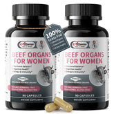 Alliwise Beef Organ Supplement for Women front view with packaging