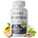 Alliwise Cortisol Balance Supplement front view, 82g bottle