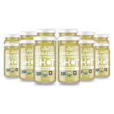 ALLWELLO Organic Ginger Wellness Shot front view in glass bottle