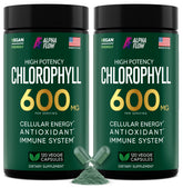 Alpha Flow Double Pack Chlorophyll Capsules 600mg front view