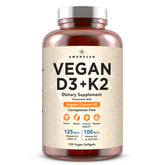 AMANDEAN Vitamin D3 + K2 Vegan Softgels front view