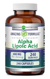 Amazing Nutrition Alpha Lipoic Acid 600mg Supplement front view
