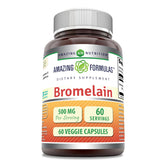Amazing Nutrition Bromelain 500 mg Veggie Capsules front view