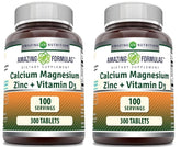 Amazing Nutrition Calcium Magnesium Zinc Supplement 300 Tablets front view