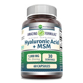 Amazing Nutrition Hyaluronic Acid & MSM Supplement 1000mg front view