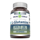 Amazing Nutrition L-Glutamine 500mg supplement bottle front view