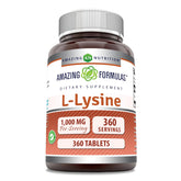 Amazing Nutrition L-Lysine Supplement 1000mg bottle front view