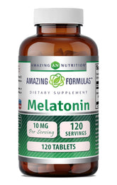 Amazing Nutrition Melatonin 10mg Supplement Tablets front view
