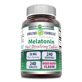 Amazing Nutrition Melatonin Fast Dissolving Supplement 20mg front view
