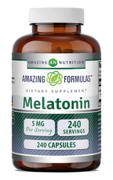 Amazing Nutrition Melatonin Supplement 5mg 240 Capsules front view