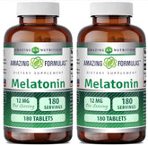 Amazing Nutrition Melatonin Tablets 12 mg front view of packaging