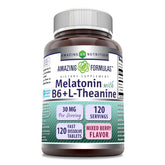 Amazing Nutrition Melatonin with Vitamin B6 and L-Theanine 120 tablets front view