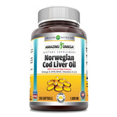 Amazing Nutrition Norwegian Cod Liver Oil 1000mg softgel bottle front view