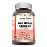 Amazing Nutrition Wild Alaskan Salmon Oil 2000 mg softgel bottle front view