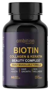 Ambition Exclusive Wear Biotin Collagen Keratin supplement bottle front view