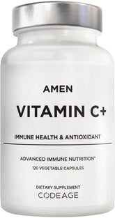 Amen Vitamin C + 1285mg with Zinc 60 Capsules front view