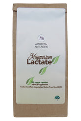 American Anti Aging Magnesium Lactate 500mg supplement bottle front view