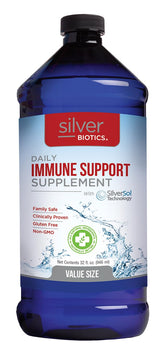 American Biotech Labs Silver Biotics Colloidal Silver 32 Fl Oz front view