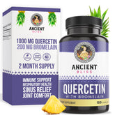 Ancient Bliss Quercetin Bromelain Capsules 120 count front view