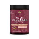 Ancient Nutrition Multi Collagen Protein Beauty + Sleep 455g Vanilla Chai front view