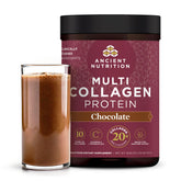 Ancient Nutrition Multi Collagen Protein Powder Chocolate tub front view