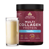 Ancient Nutrition Multi Collagen Protein Powder Vanilla tub front view
