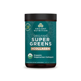 Ancient Nutrition Organic SuperGreens + Organic Collagen tub front view