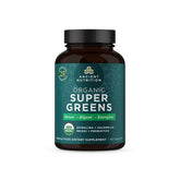 Ancient Nutrition Organic SuperGreens Tablets front view with packaging