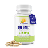 AND GIVE US TODAY OUR DAILY ADK Vitamin Supplement bottle front view